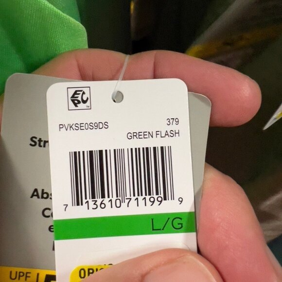 Pga Tour Mens $68 Regular Fit Short Sleeve Golf Polo Shirt Large Green Striped - Picture 9 of 9